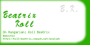 beatrix koll business card